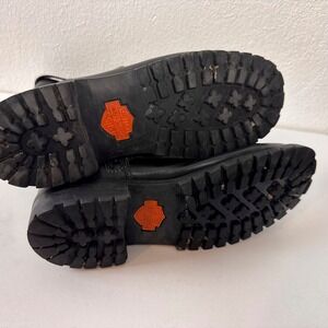 Harley Davidson Womens Black Leather Lace Up Motorcycle Boots